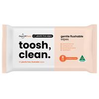 CleanLIFE Toosh Clean Gentle Flushable Wipes 80 Pack - GimmeNow