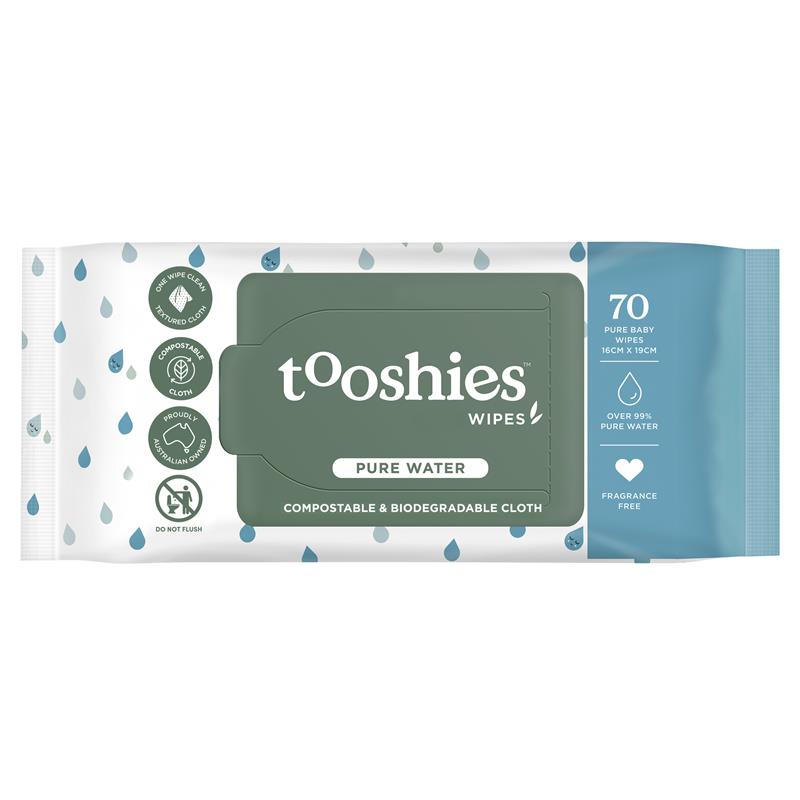 Tooshies Baby Wipes Pure Water 70 Pack - GimmeNow