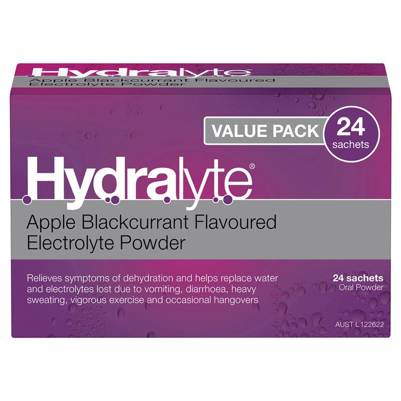 Hydralyte Apple Blackcurrant Sachets 4.9g x 24 - GimmeNow
