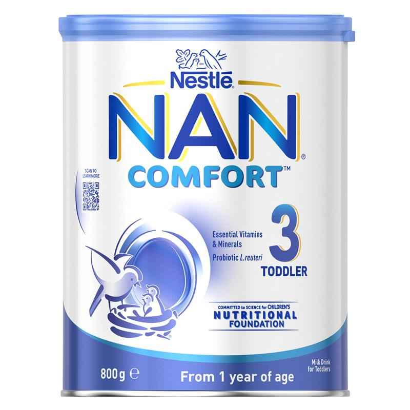 Nestle NAN COMFORT 3 Toddler Milk Drink Powder, From 1 year – 800g