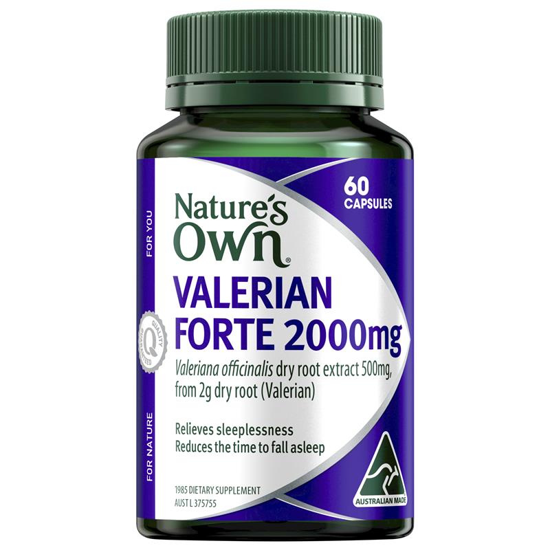 Nature's Own Valerian Forte 2000mg 60 Capsules - GimmeNow