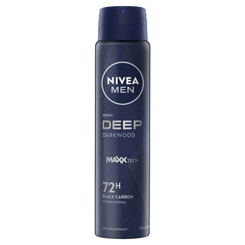 NIVEA MEN Deep Aerosol Deodorant 72H Protection 250ml