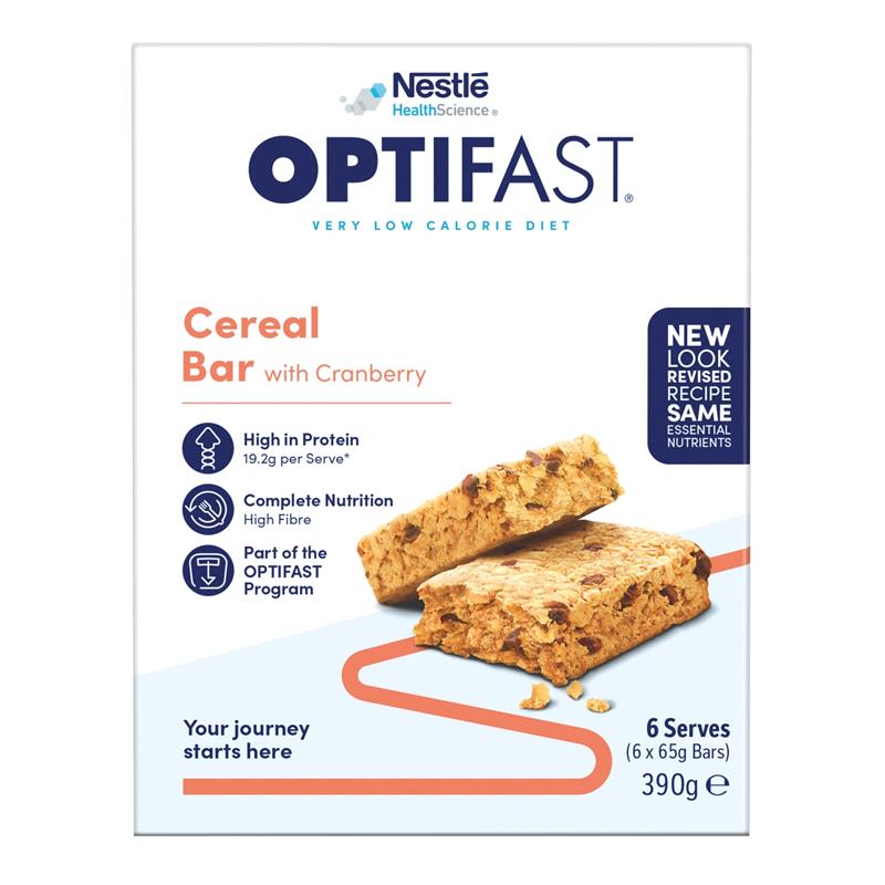 Optifast VLCD Bars Cereal 6 X 65g NEW - GimmeNow