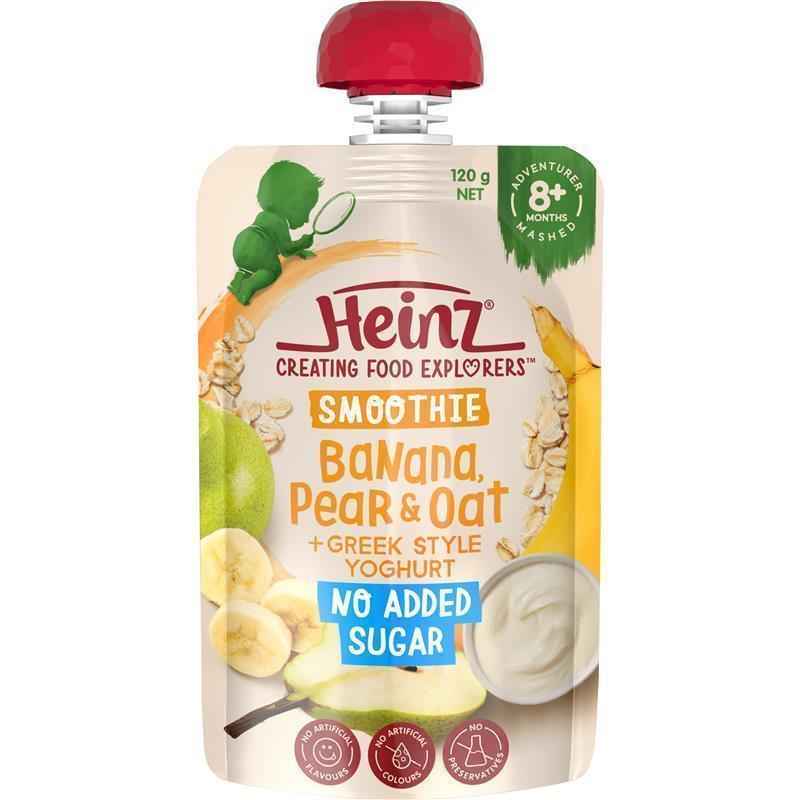 Heinz Banana & Oat Smoothie with Greek style Yoghurt Pouch 120g 8m+