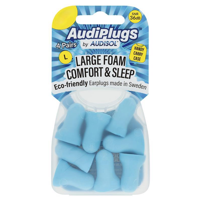 Audiplugs Large Foam Comfort & Sleep 4 Pairs