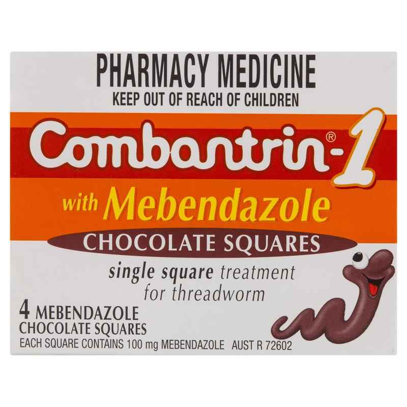 Combantrin -1 Threadworm Chocolate Squares 4 Pack