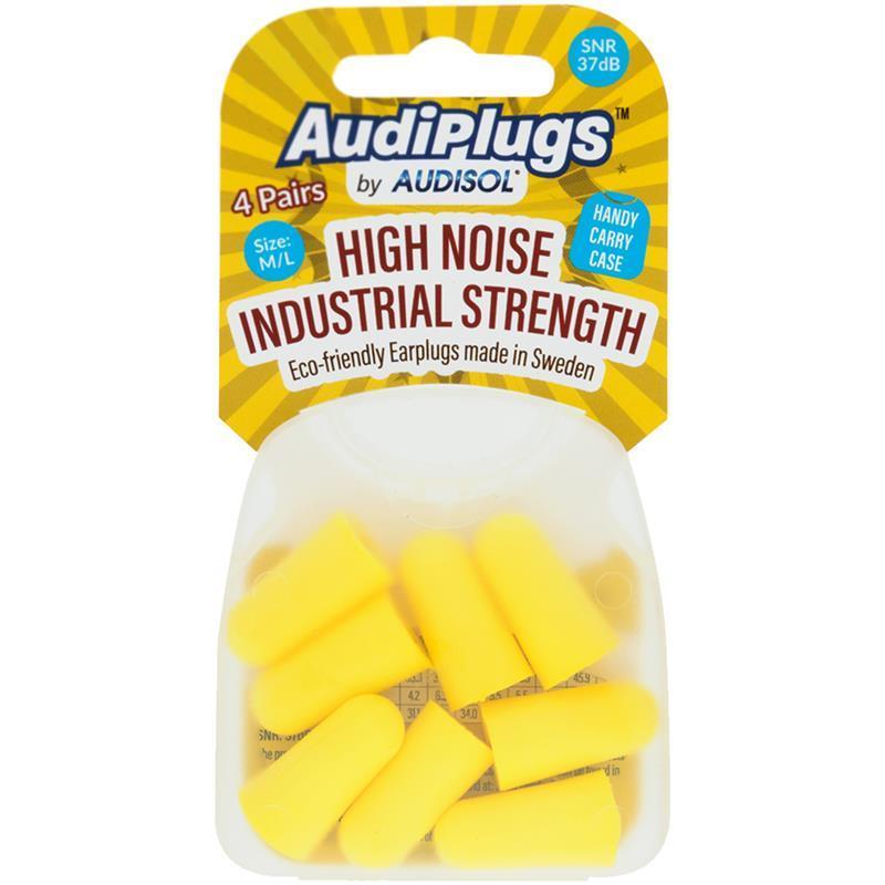 Audiplugs High Noise Industrial Strength Ear Plugs 4 Pairs