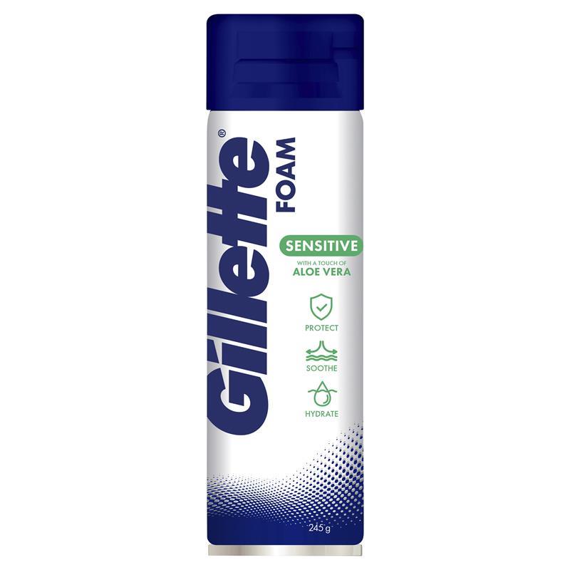 Gillette Sensitive Skin Soothing Shave Foam 245g - GimmeNow
