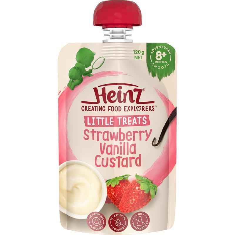 Heinz Strawberry & Vanilla Custard Pouch 120g