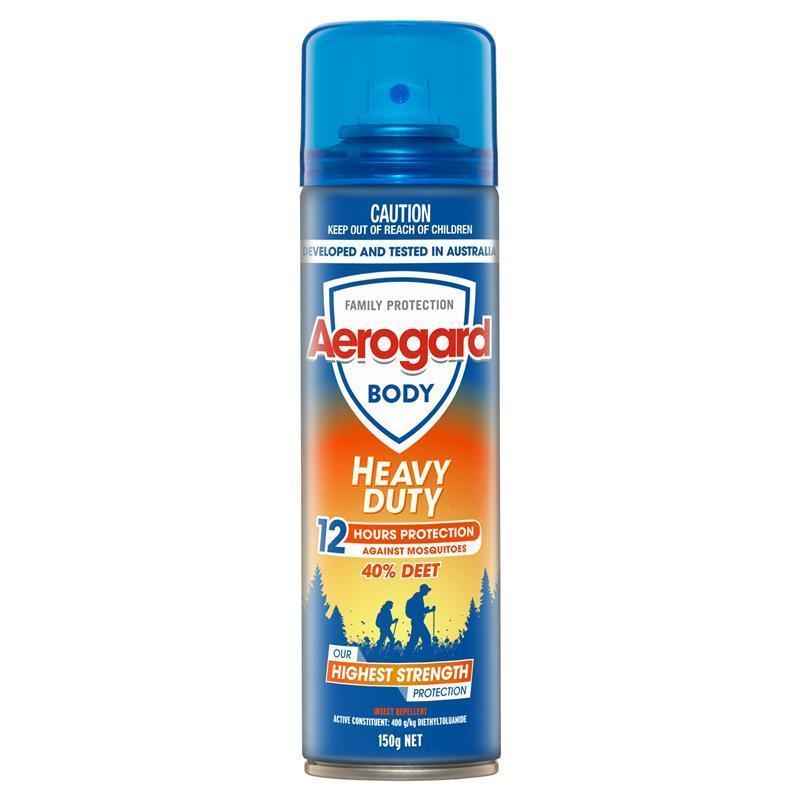 Aerogard Heavy Duty 40% Deet 150g Aerosol
