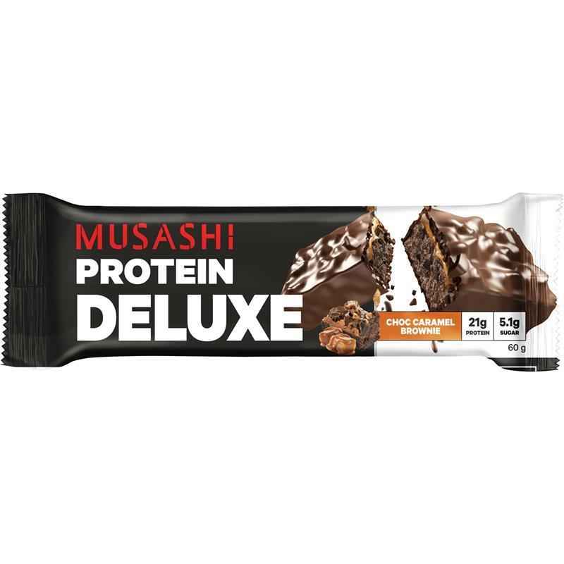 Musashi Deluxe Protein Bar Choc Caramel Brownie 60g