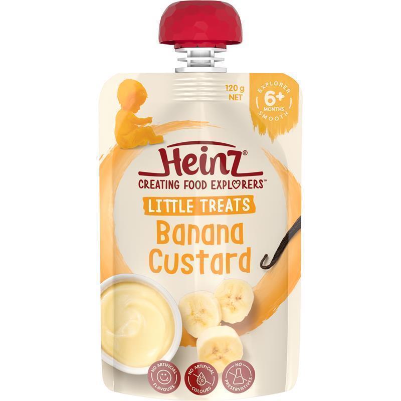 Heinz Custard with Banana Pouch 120g  6m+ - GimmeNow