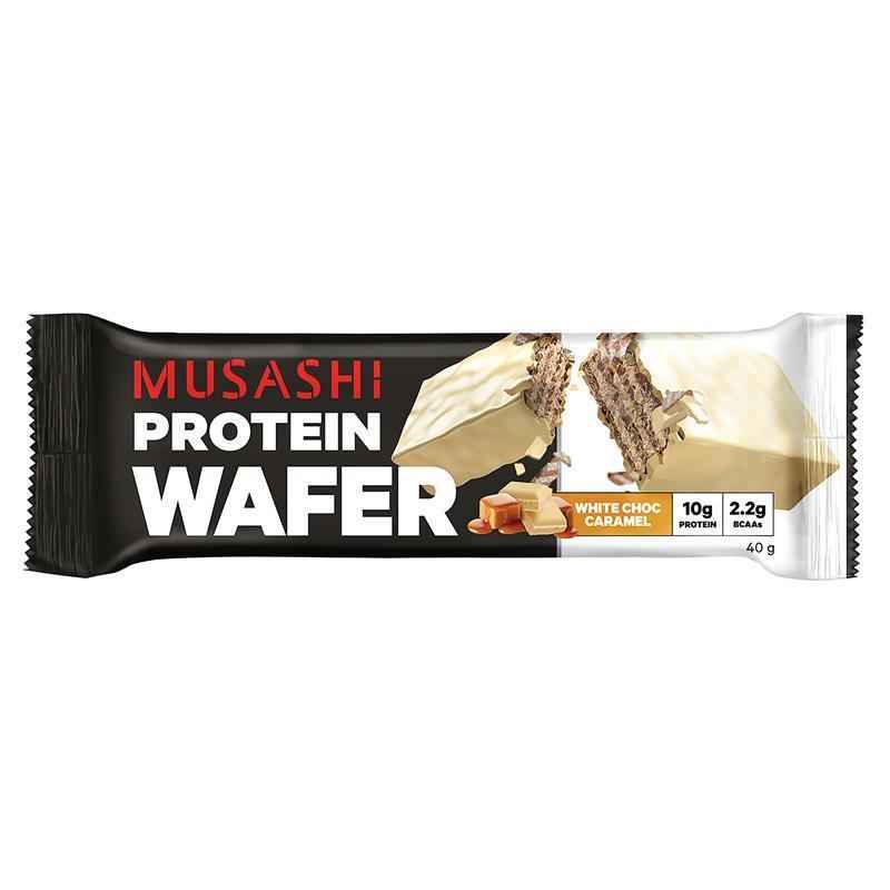 Musashi Protein Wafer White Choc Caramel 40g