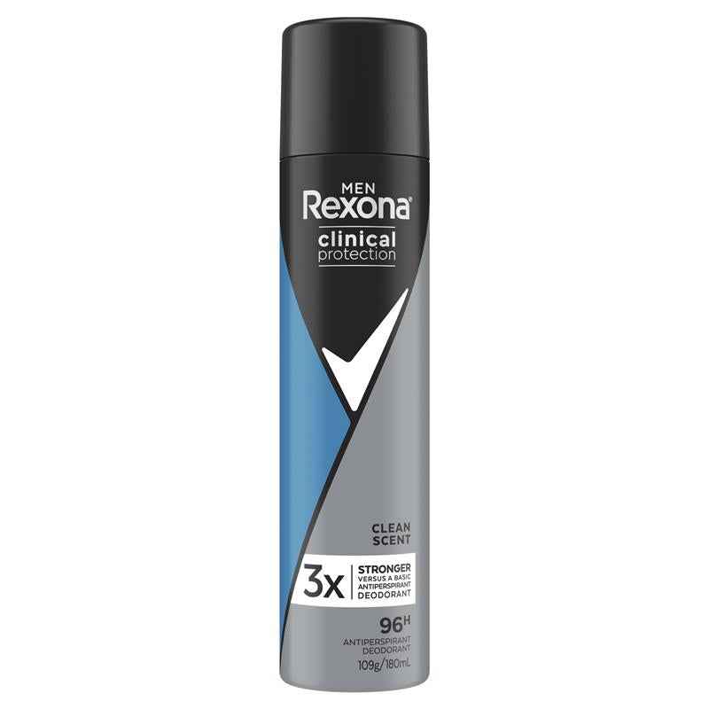 Rexona Men Clinical Protection Antiperspirant Aerosol Clean Scent 180ml
