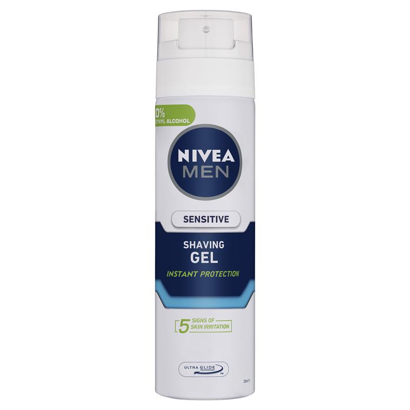 NIVEA MEN Sensitive Shaving Gel Instant Protection 200ml - GimmeNow