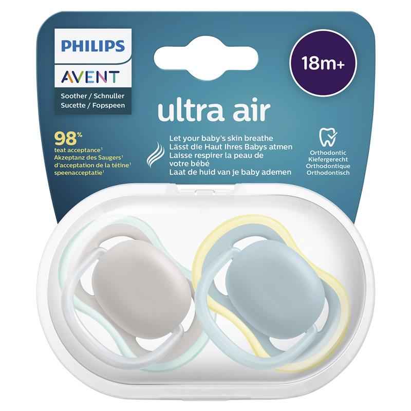 Avent Ultra Air Soother Night Time Glow 18+ Months 2 Pack
