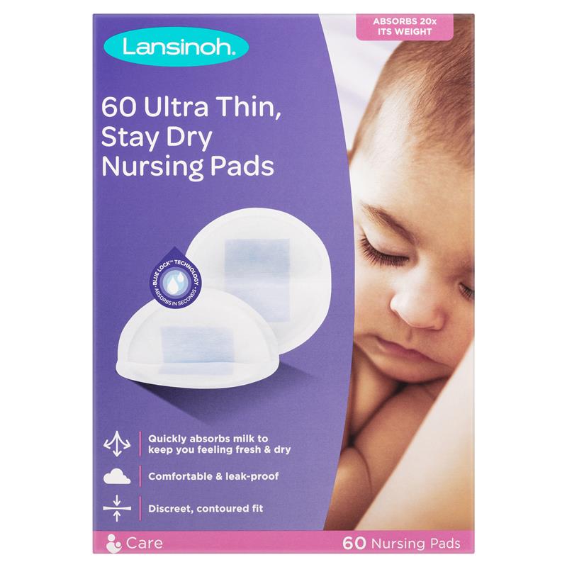 Lansinoh Ultra Thin Stay Dry Nursing Pads 60 Pack - GimmeNow