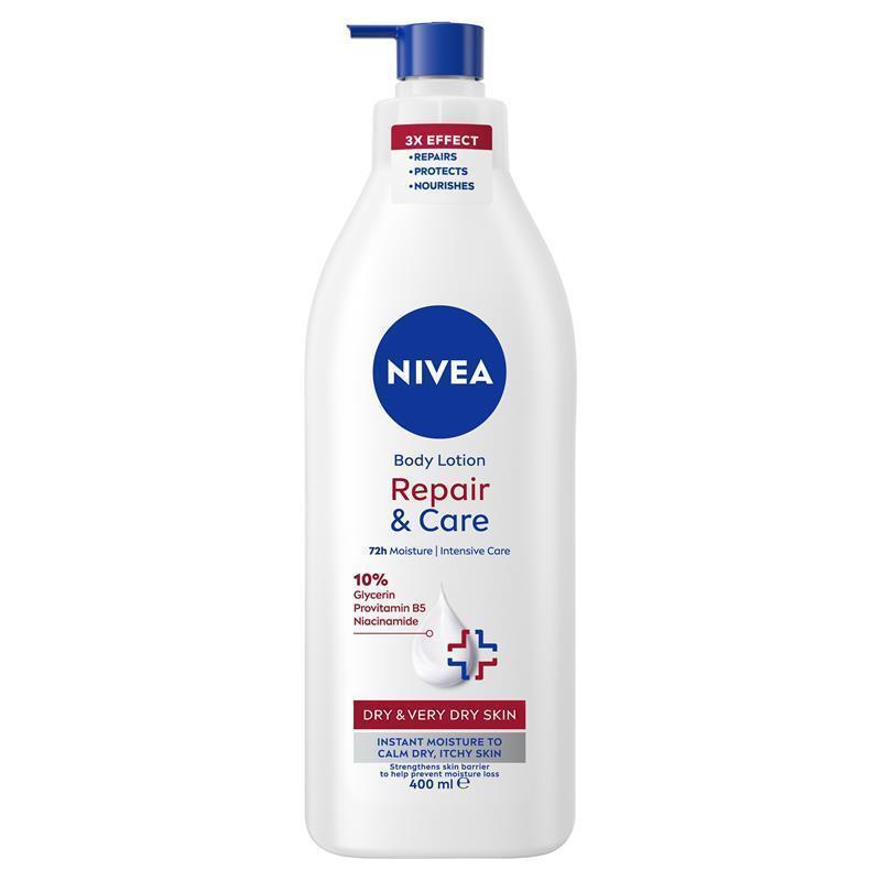 NIVEA Repair & Care Body Lotion Moisturiser 72H 400ml