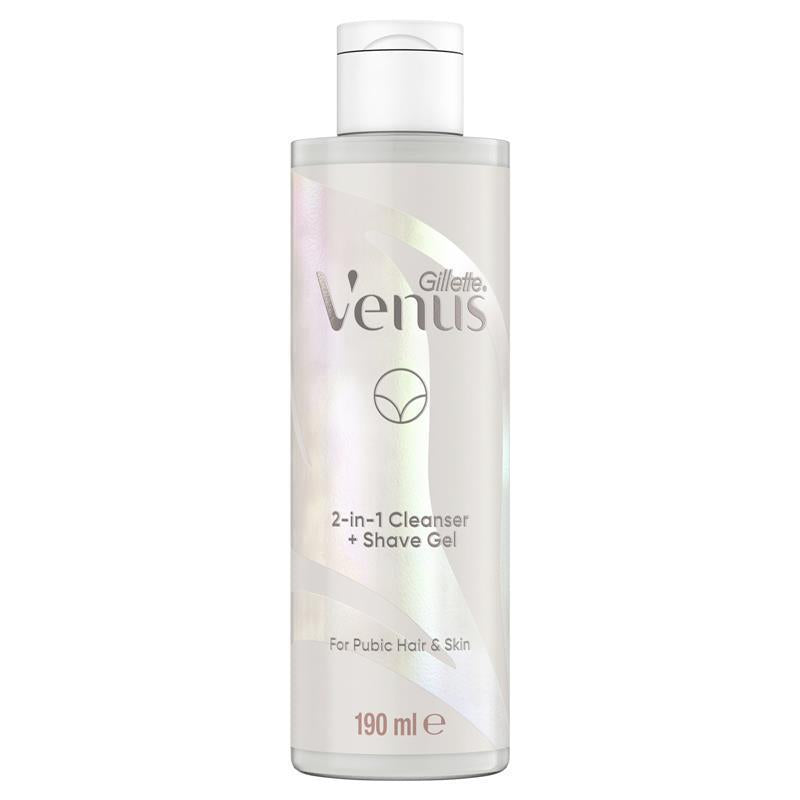 Gillette Venus for Pubic Hair & Skin 2 In 1 Cleanser & Shave Gel 190ml - GimmeNow