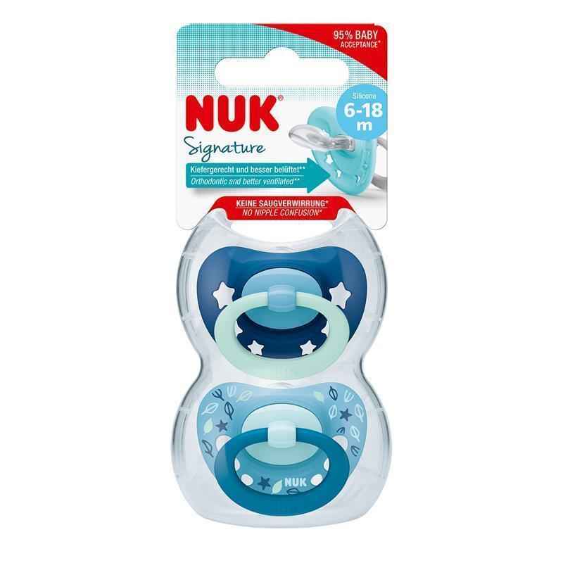 Nuk Signature Soother Silicone 6-18 Months 2 Pack