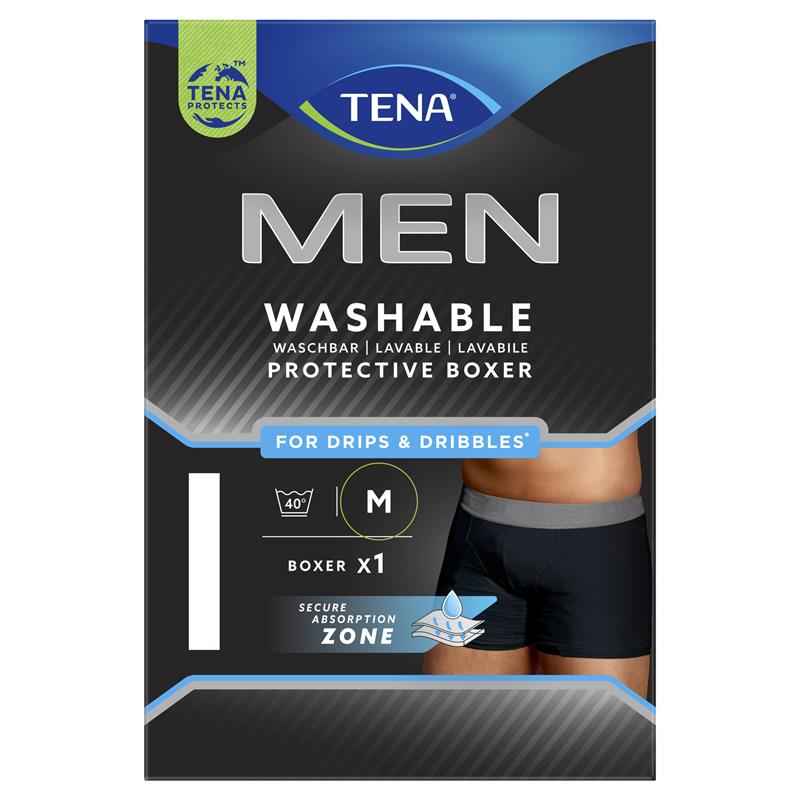 TENA Men Washable Adult Underwear Boxer Medium