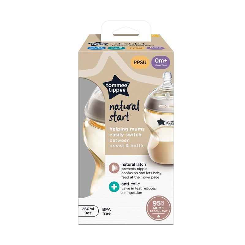 Tommee Tippee Natural Start 260ml PPSU Bottle Slow Teat