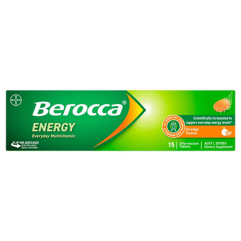 Berocca Energy Orange 15 Effervescent Tablets - GimmeNow