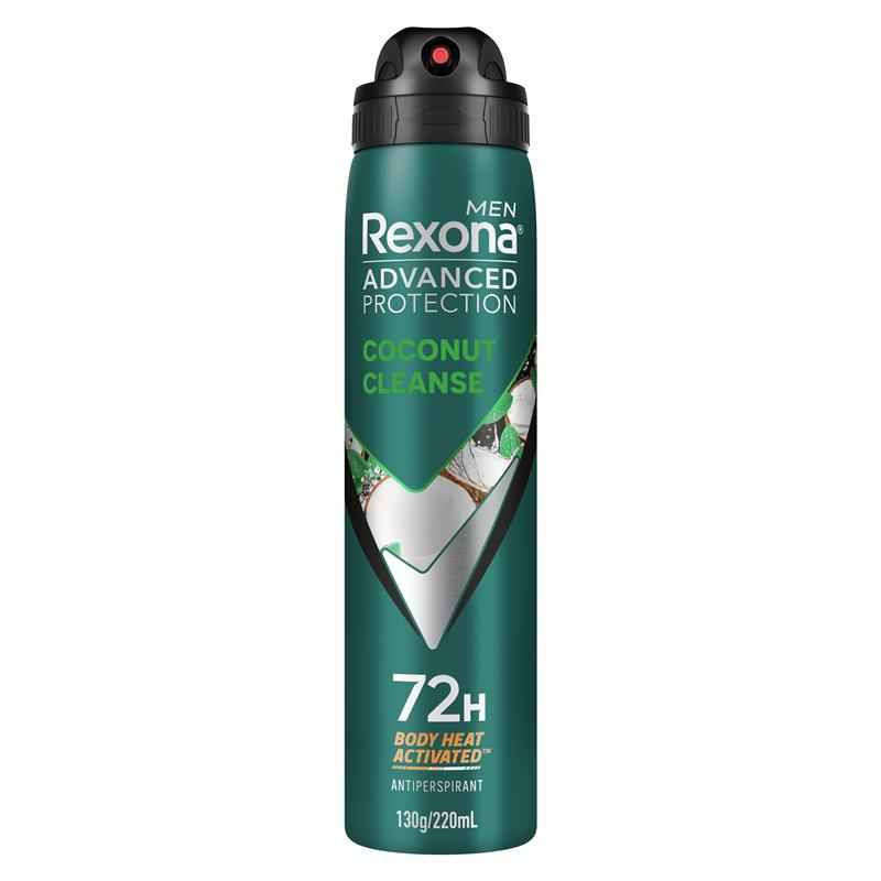 Rexona Men Advanced Antiperspirant Aerosol Coconut Cleanse 220ml