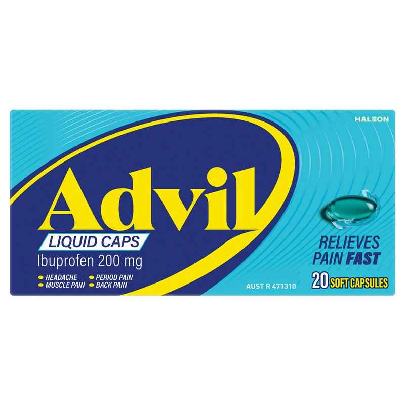 Advil Ibuprofen Pain Relief 20 Liquid Capsules