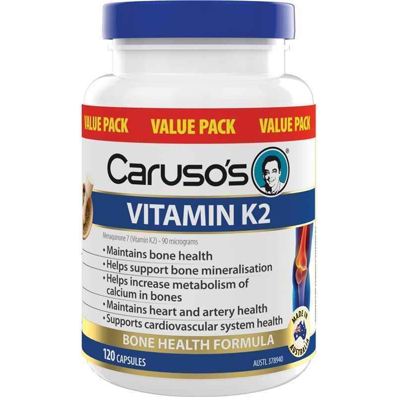 Carusos Vitamin K2 120 Capsules Exclusive Size