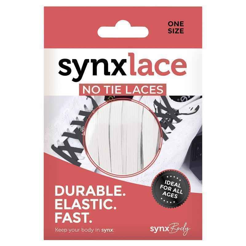 Synxlace No Tie Laces White
