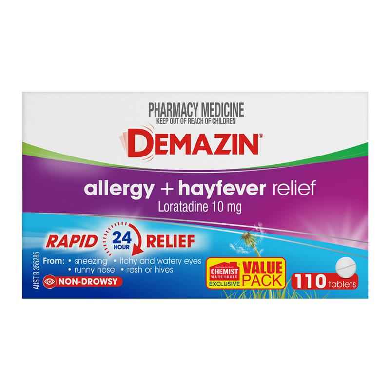 Demazin Allergy & Hayfever 110 Tablets Exclusive Size
