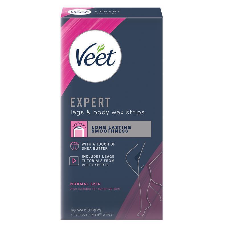 Veet Expert Legs & Body Hair Removal Cold Wax Strips 40 pack