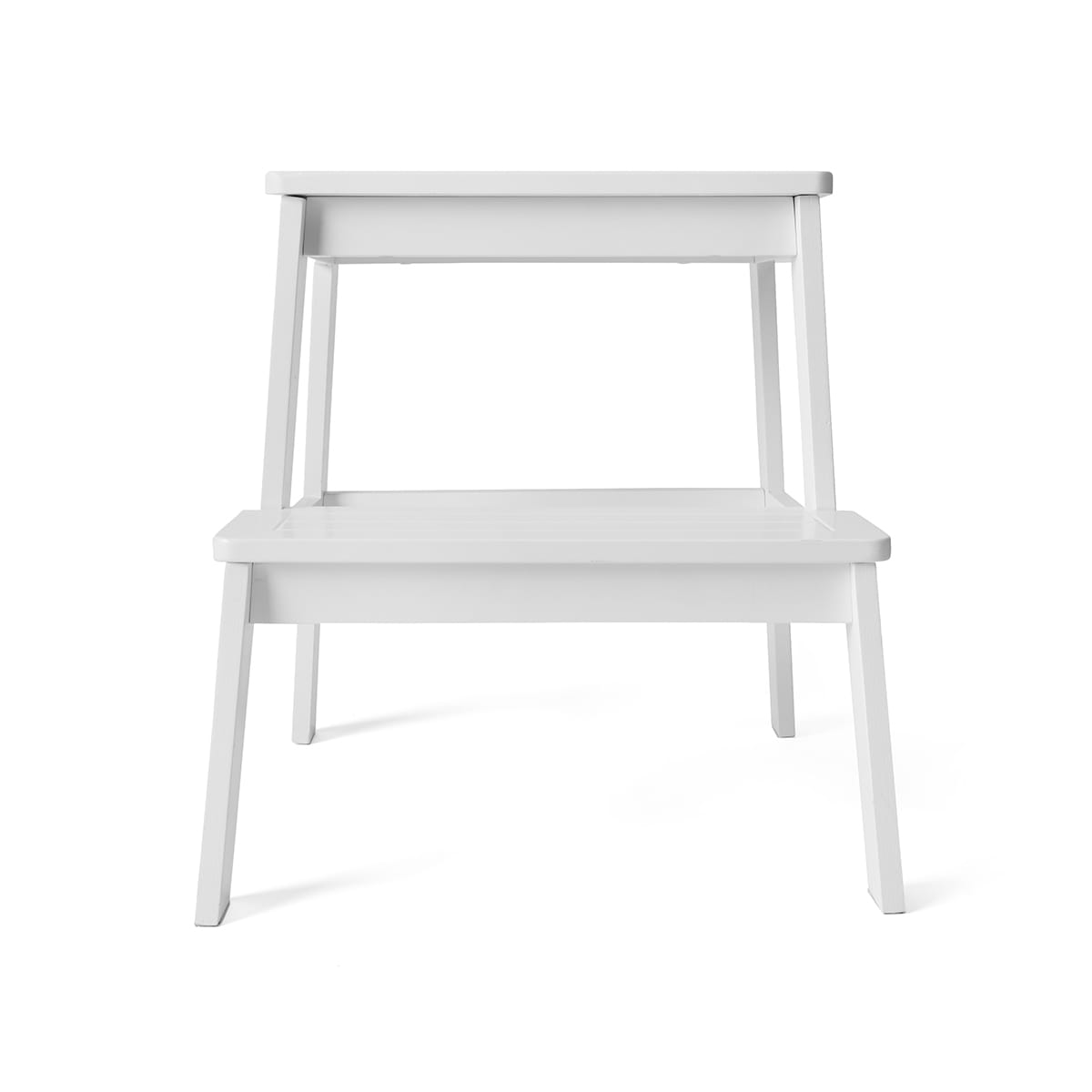 Panelled Step Stool - White