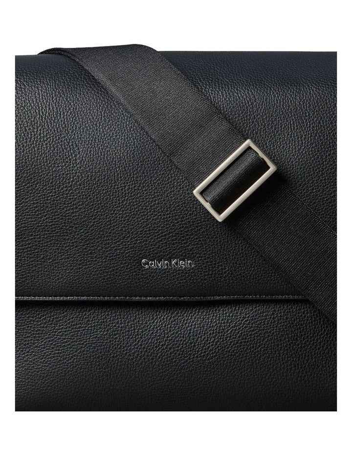 Raised Flap Messenger Bag Black