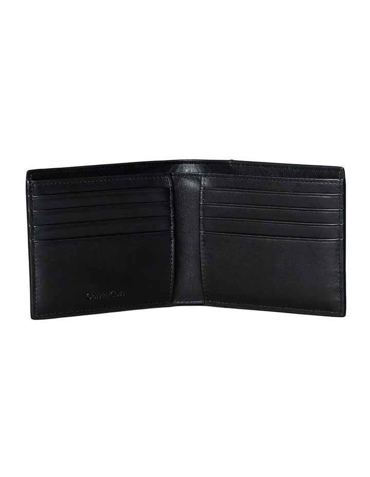 Raised EW Bill Fold Wallet in Black
