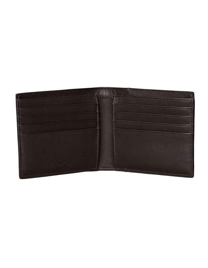 Raised EW Bill Fold Wallet in Dark Brown