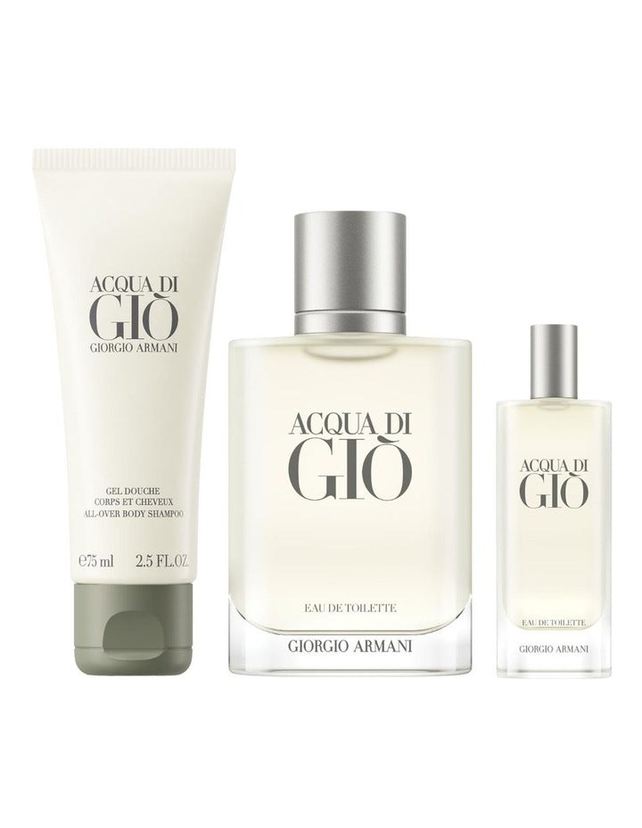Acqua Di Gio Homme EDT 100ml Set (Includes ADGH EDT 10ml & Shower Gel 75ml)