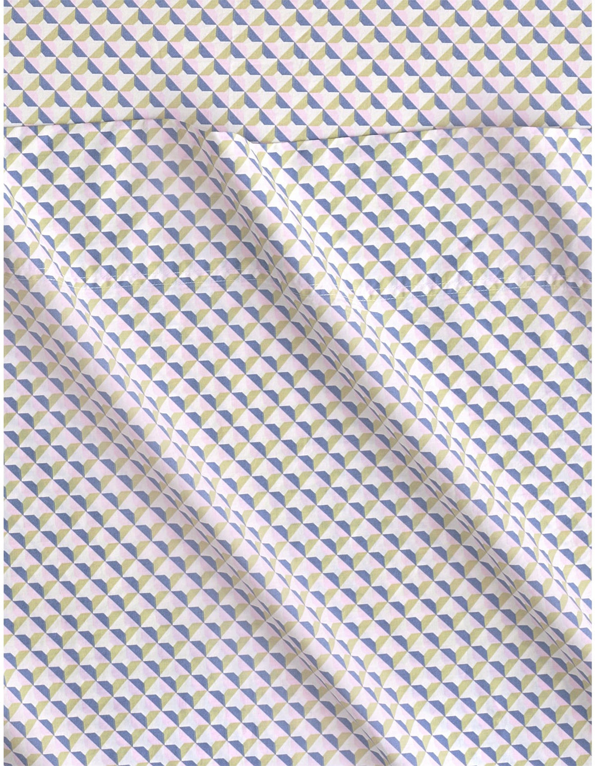 BAYLEY MICRO GEO QUEEN SHEET SET IN CORNFLOWER