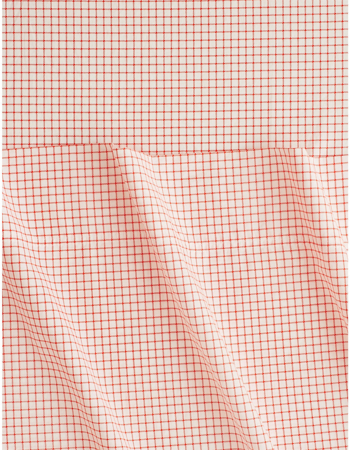 BAYLEY WINDOWPANE KING SINGLE SHEET SET IN POPPY