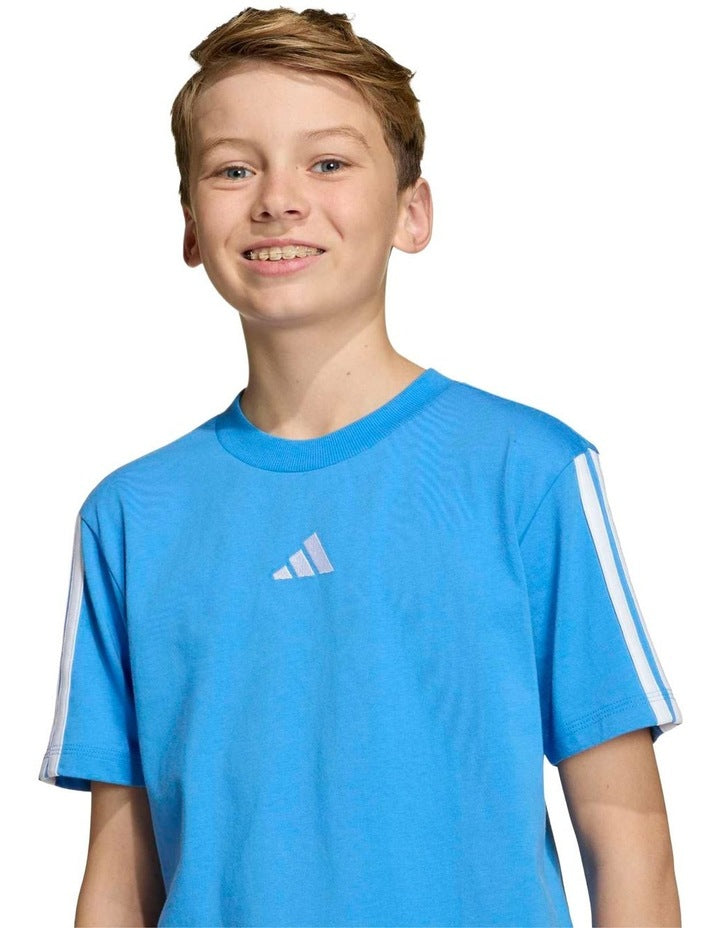 Essentials Tee in Ray Blue/White