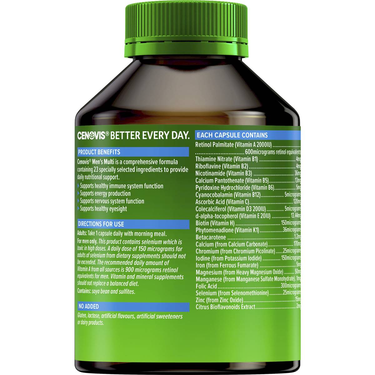 Cenovis Men's Once Daily Multivitamin Capsules 100 Pack