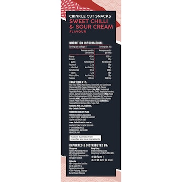 Fantastic Delites Snacks Sweet Chilli & Sour Cream 100g