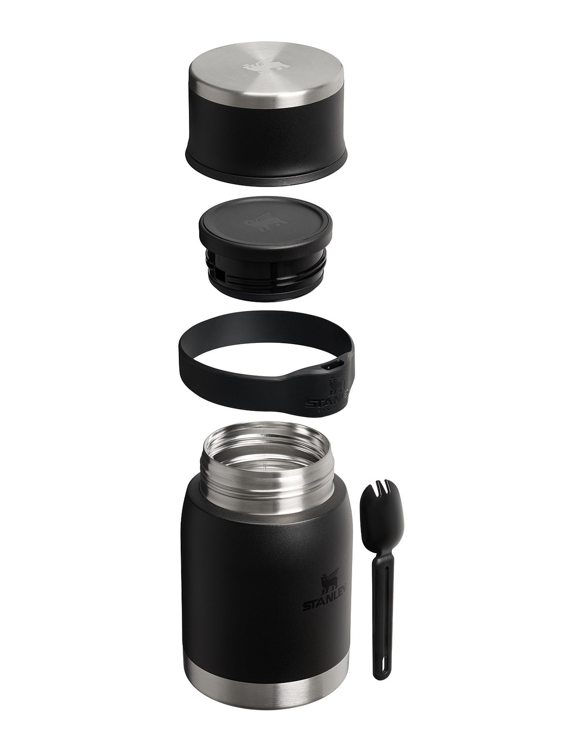 ADVENTURE TO-GO FOOD JAR + SPORK 24OZ BLACK 2.0
