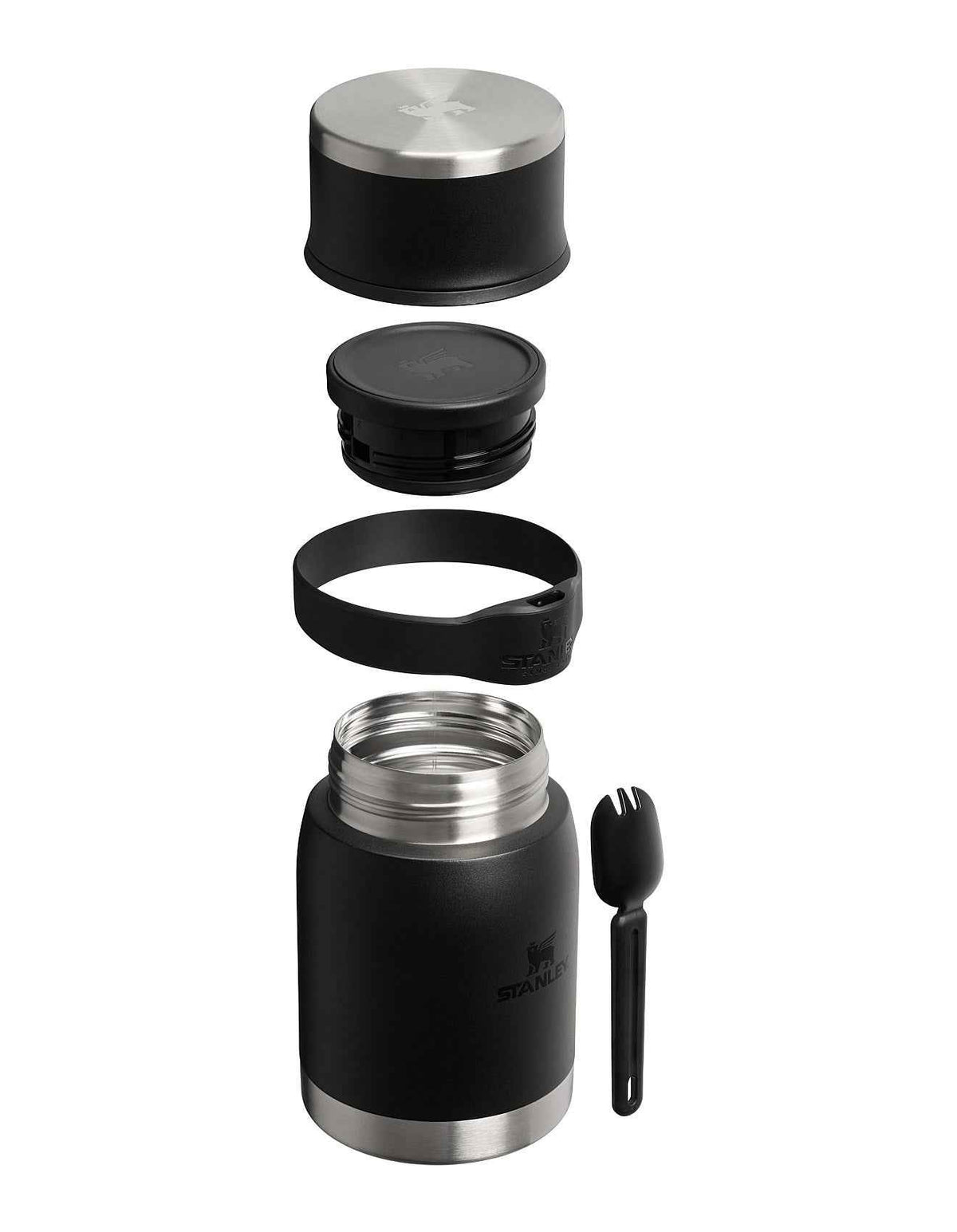 ADVENTURE TO-GO FOOD JAR + SPORK 24OZ BLACK 2.0