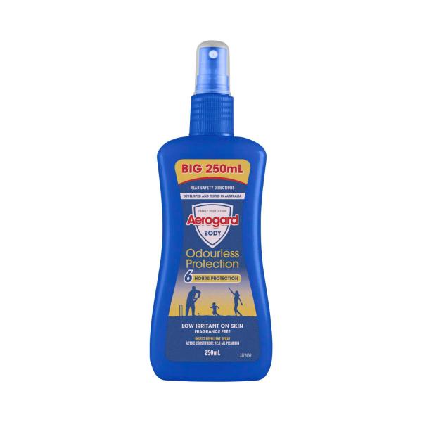 AEROGARD BODY ODOURLESS PROTECTION INSECT REPELLENT SPRAY 250ML