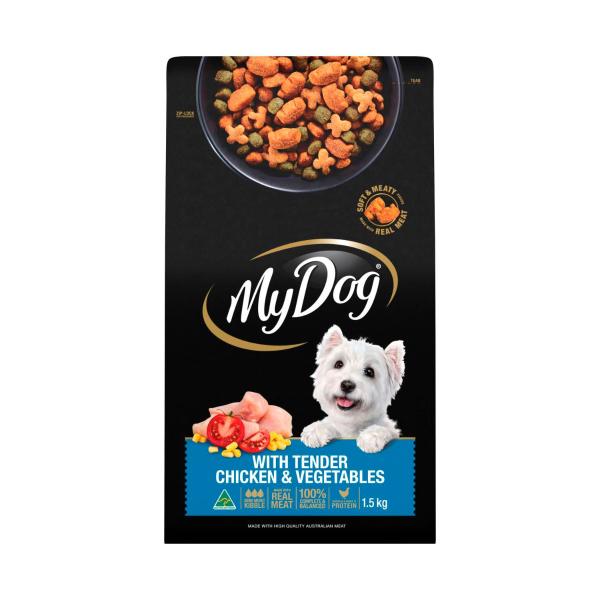 MY DOG ADULT DRY DOG FOOD TENDER CHICKEN & VEGETABLES 1.5KG