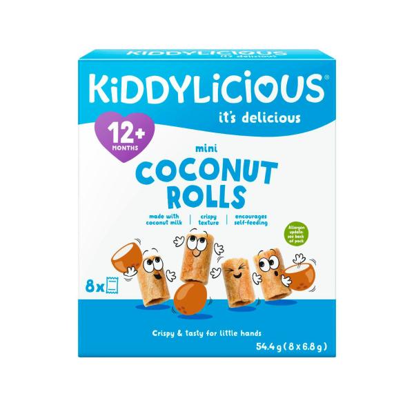 KIDDYLICIOUS COCONUT ROLLS 8 X 6.8G : 54.4G