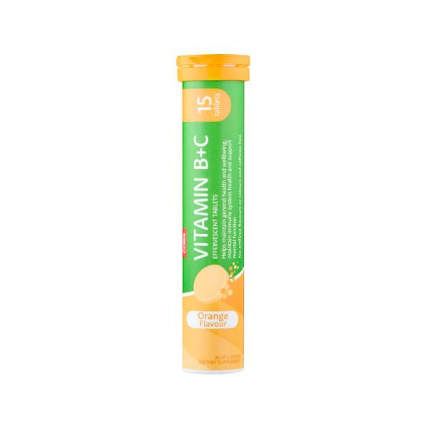 COLES VITAMIN B + C EFFERVESCENT 15 PACK