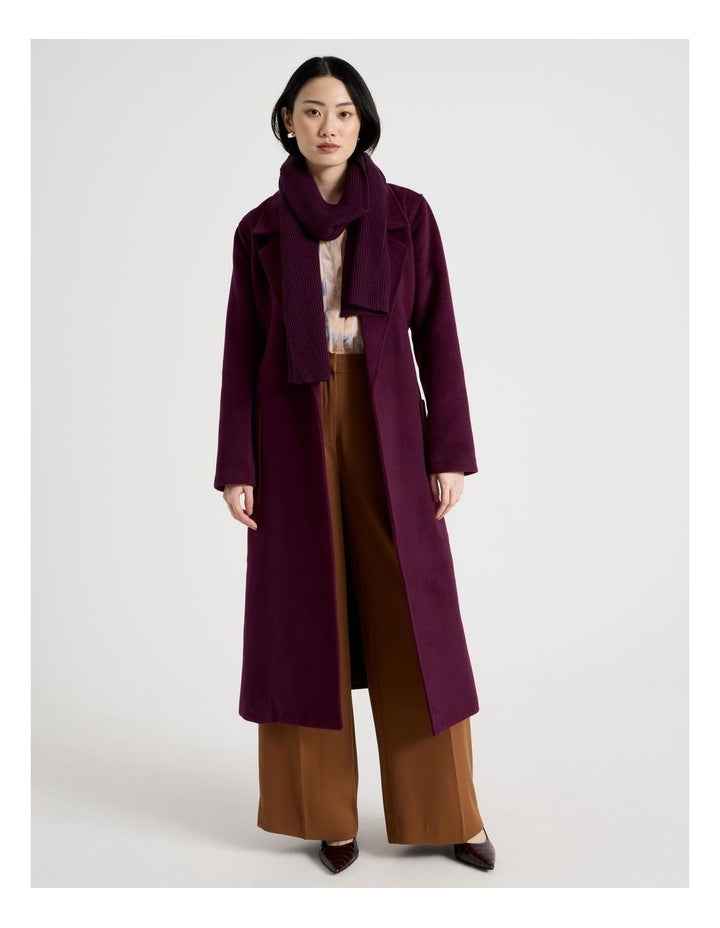 Rib Winter Scarf in Burgundy